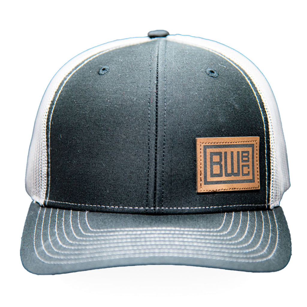 Black Leather Patch Hat